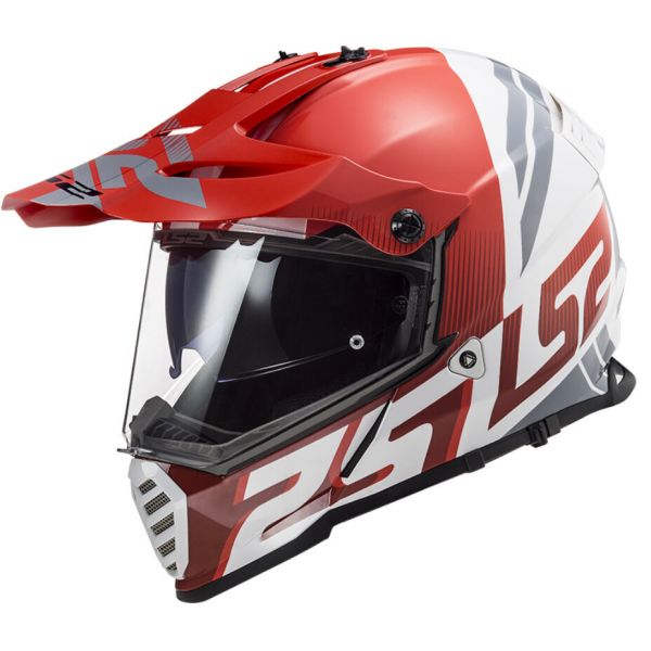 ATV Helmets LS2 Atv Helmet MX436 Pioneer Evo Evolve Red White