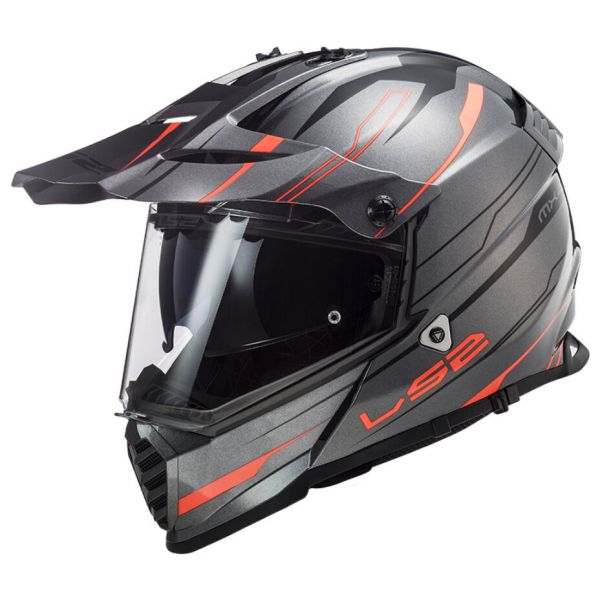 Casti ATV LS2 Casca ATV Pioneer Evo Knight MX436 Portocaliu Titanium