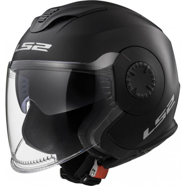 Casti Moto Jet (Open Face) LS2 Casca Moto Jet OF570 Verso Single Mono Matt Black