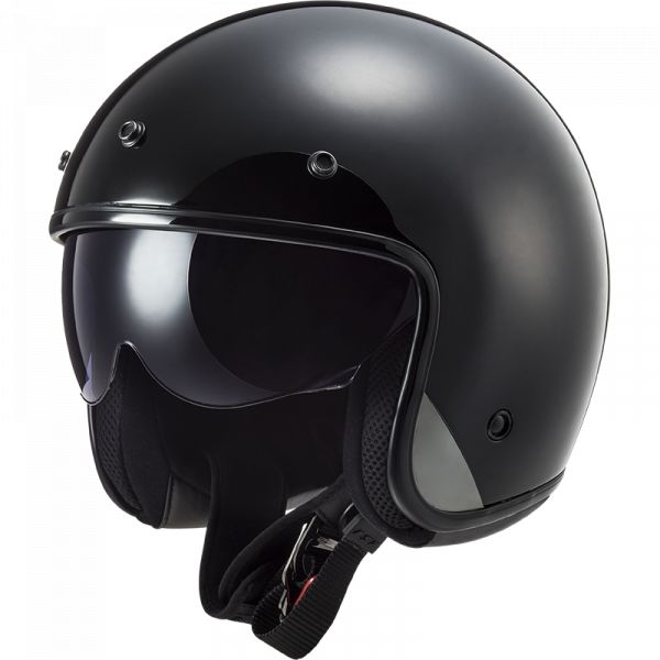 Casti Moto Jet (Open Face) LS2 Casca Moto Open Face OF601 BOB Solid Black Matt 23