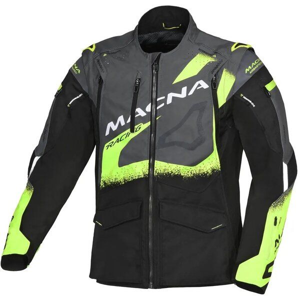 Geci Enduro Macna Geaca Moto Textil Enduro/Adventure LANDMARK Black/Light Grey/Yelow Fluo 