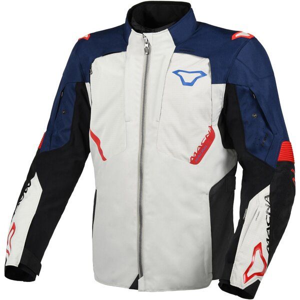 Geci Moto Textil Macna Geaca Moto Textil Touring/Adventure NOTCH Light Grey/Blue/Red