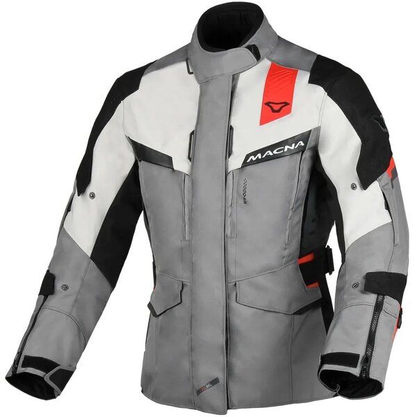 Geci Moto Textil - Dama Macna Geaca Moto Textil Touring Dama WP ZASTRA Light Grey/Dark Grey/Black