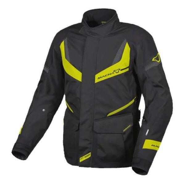 Geci Moto Textil Macna Geaca Moto Textil Touring RANCHER Black/Yellow Fluo