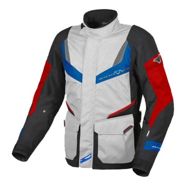 Geci Moto Textil Macna Geaca Moto Textil Touring RANCHER Light Grey/Blue/Red