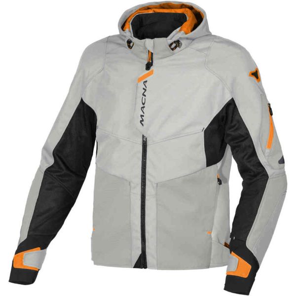 Geci Moto Textil Macna Geaca Moto Textila Beacon WP Light Grey/Orange