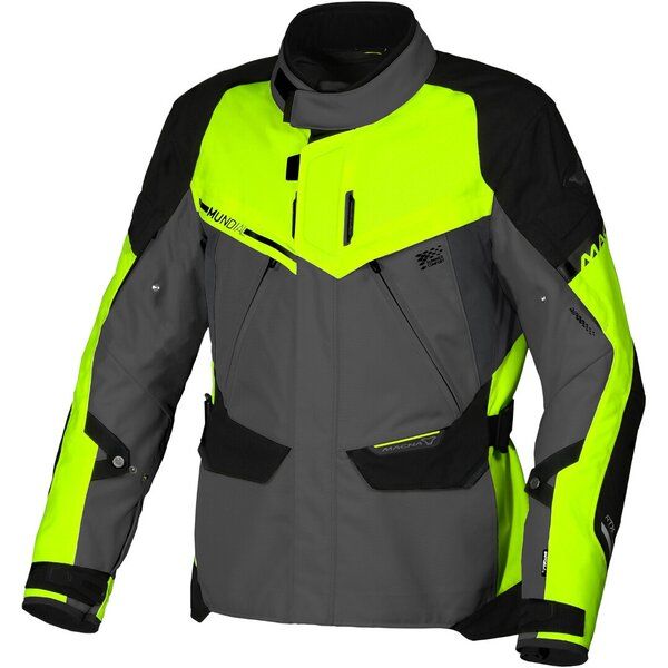 Geci Moto Textil Macna Geaca Moto Textila Touring/Adventure WP MUNDIAL Black/Grey/Yellow Fluo