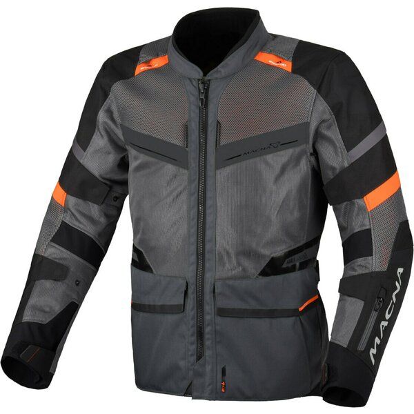 Geci Moto Textil Macna Geaca Moto Textila Touring WP CAPTANE Black/Grey/Orange