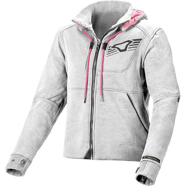 Geci Moto Textil Macna Hanorac Moto Textil DISTRICT Grey/Pink