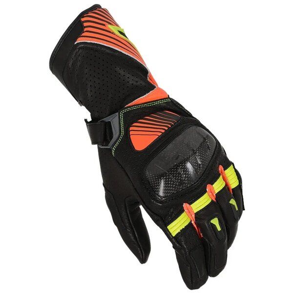 Manusi Moto Touring Macna Manusi Moto Piele AIRPACK Black/Red Fluo