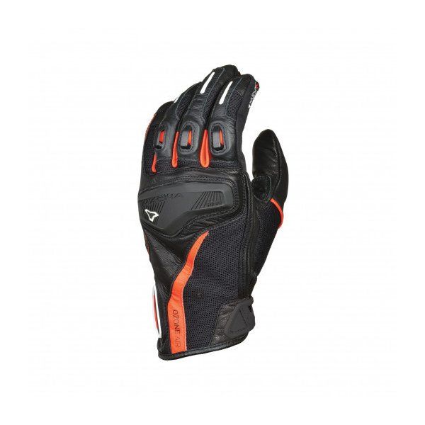 Manusi Moto Sport si Piele Macna Manusi Moto Piele OZONE Black/Red Fluo