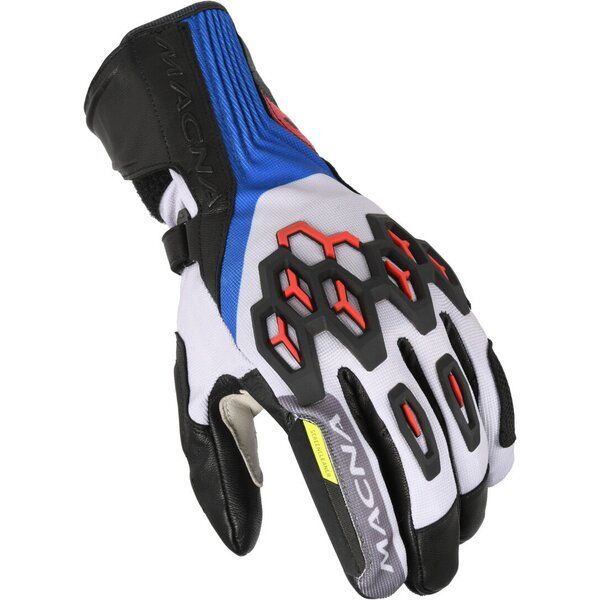Manusi Moto Touring Macna Manusi Moto Piele WP BRAWLER White/Red/Blue