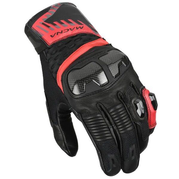 Manusi Moto Sport si Piele Macna Manusi Moto Textil/Piele CHIZU Black/Red