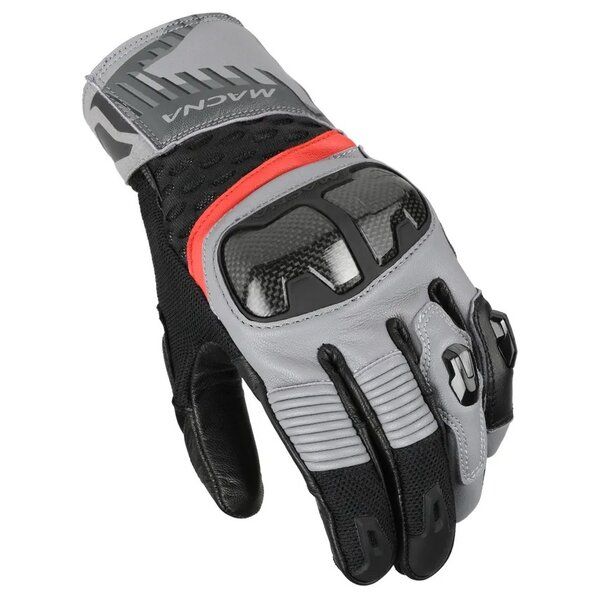 Manusi Moto Sport si Piele Macna Manusi Moto Textil/Piele CHIZU Grey/Black/Red