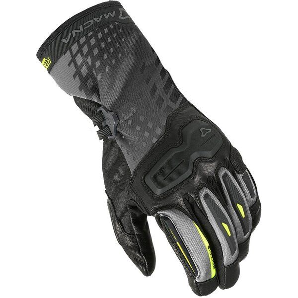 Manusi Moto Touring Macna Manusi Moto Textil WP TERRA RTX Black/Yellow Fluo