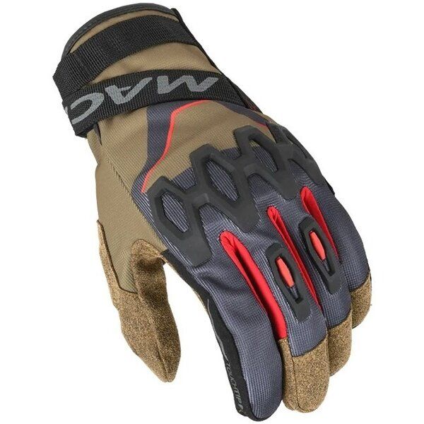 Manusi Moto Sport si Piele Macna Manusi Moto Textil ZAIRON Brown/Black/Red