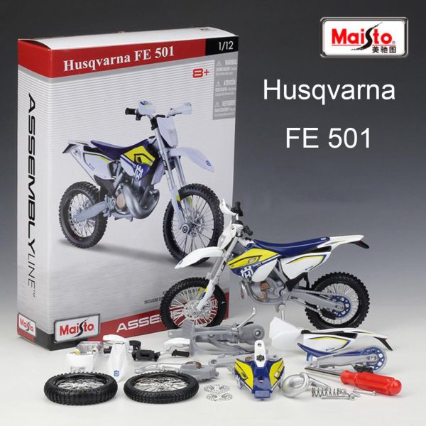 Machete Off Road Maisto Macheta Moto Kit Asamblare Husqvarna FE 501 1:12