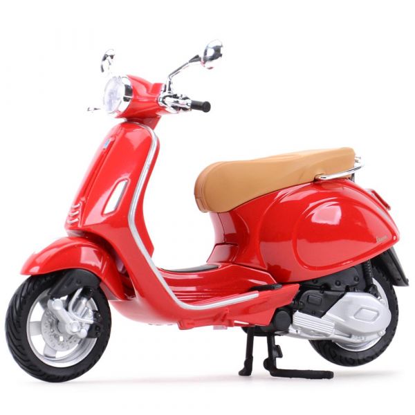 On Road Scale Modells Maisto Moto Scale Model Vespa Primavera Red 150 32721 1:12