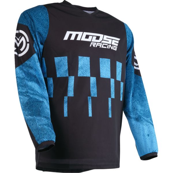 Tricouri MX-Enduro Moose Racing Tricou Moto Enduro/MX Qualifier Black/Blue 24