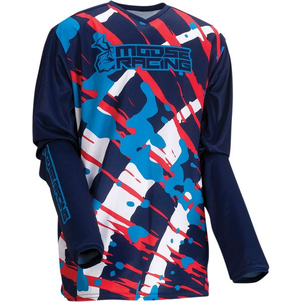 Kids Jerseys MX-Enduro Moose Racing Moto MX Youth Jersey Agroid Blue