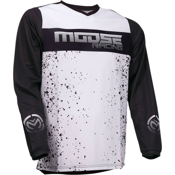 ATV Jerseys Moose Racing Moto MX Jersey Qualifier Black/White