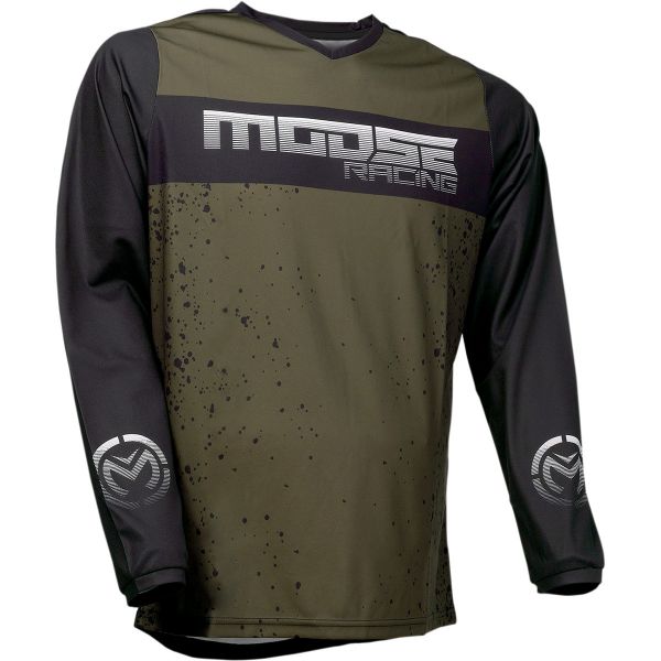 Tricouri ATV Moose Racing Tricou Enduro Qualifier Olive/Black