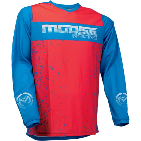 Tricouri MX-Enduro Moose Racing Tricou Enduro Qualifier Red/White/Blue