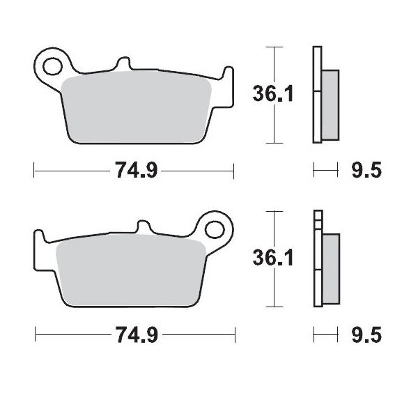 Brake pads Motomaster Racing Gp Sinderpro Offroad Brake Pads 091812