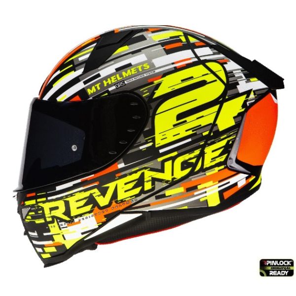 Full face helmets MT Helmets Full-Face Helmet Revenge 2 Baye A4 Portocaliu Fluor Lucios
