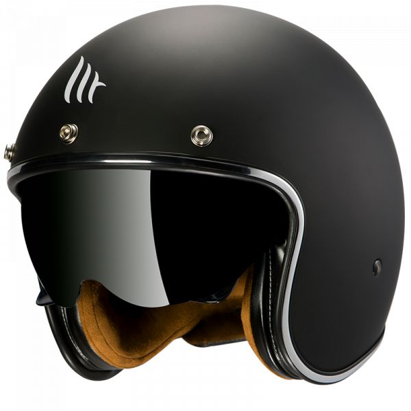 Casti Moto Jet (Open Face) MT Helmets Casca Moto Jet Le Mans 2 Solid A1 Matt Black