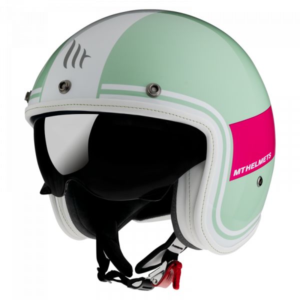 Jet helmets MT Helmets Jet Moto Helmet Le Mans 2 SV Tant D8 Matt Pink