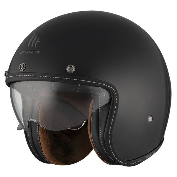 Casti Moto Jet (Open Face) MT Helmets Casca Moto Open Face/Jet Le Mans 2 S SV Glossy Black