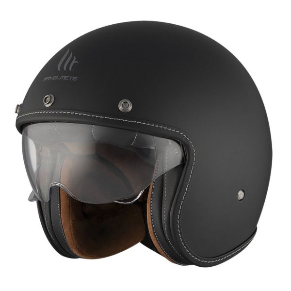Casti Moto Jet (Open Face) MT Helmets Casca Moto Open Face/Jet Le Mans 2 S SV Matt Black