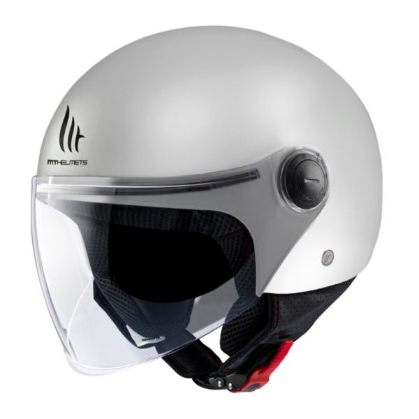 Casti Moto Jet (Open Face) MT Helmets Casca Moto Open Face/Jet Street S A0 White Gloss
