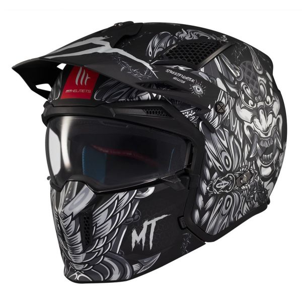 Casti Moto Jet (Open Face) MT Helmets Casca Moto Open Face/Jet Streetfighter SV S B2 Hellish Grey/Matt Black