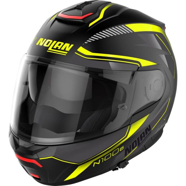 Casti Moto Flip-up (Modulabile) Nolan Casca Moto Flip-Up N100-6 Surveyor N-Com Flat Black Yellow/White/Anthracite 24