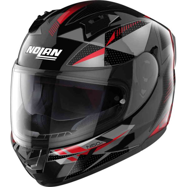 Casti Moto Integrale Nolan Casca Moto Full-Face N60-6 Wiring Metal Black Red/Silver 24