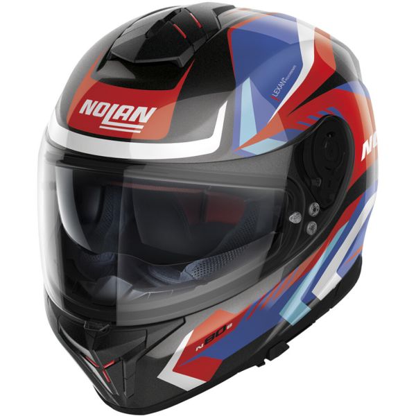 Casti Moto Integrale Nolan Casca Moto Full-Face N80-8 Rumble N-Com Metal Black Red/Blue/White 24
