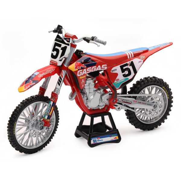 Machete Off Road New Ray Macheta Gas Gas MCF 450 Justin Barcia No 51 TLD Red Bull 1:12