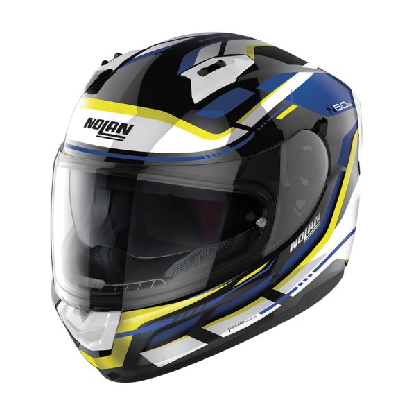 Casti Moto Integrale Nolan Casca Moto Full-Face N60-6 Special Metal Black White/Yellow/Blue 24