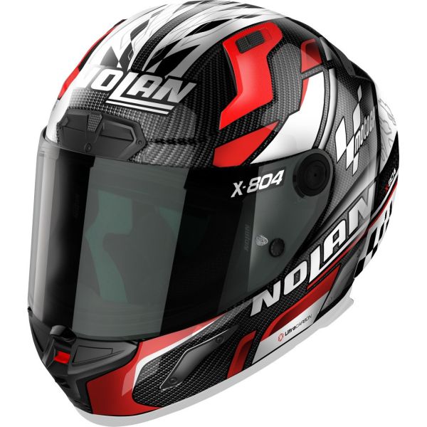 Casti Moto Integrale Nolan Casca Moto Full-Face X-804 Rs Ultra Carbon Moto Gp Carbon Red/White 24