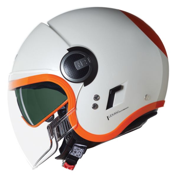 Casti Moto Jet (Open Face) Nolan Casca Moto Jet N21 Visor 06 Ocio 347 White/Orange Glossy 2025