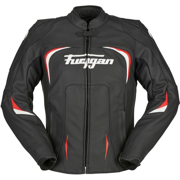 Leather Jackets Furygan Ariana Black/Red/White Moto Leather Jacket