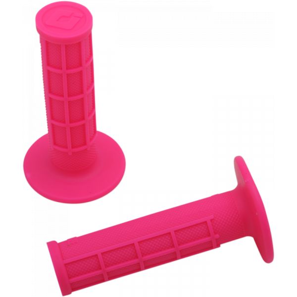 Grips Enduro/MX Odi Rubber Grips Ruffian Half Waffle Pink-H01rfp