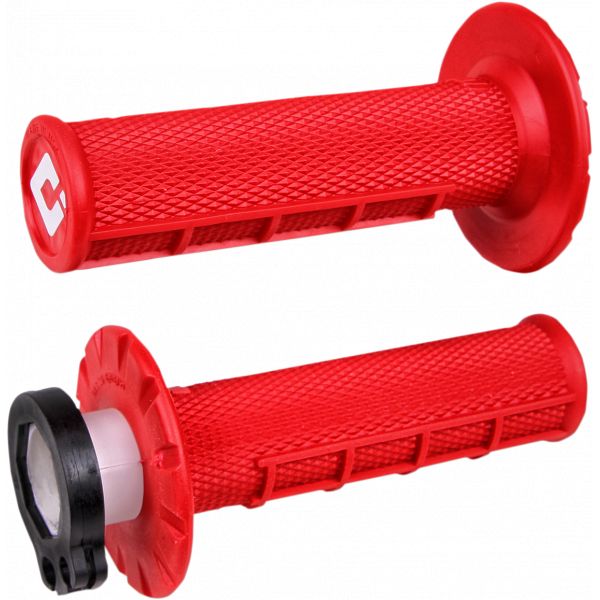 Grips Enduro/MX Odi MX V2 Lock-on Half Waffle Grip Red-H36hwr