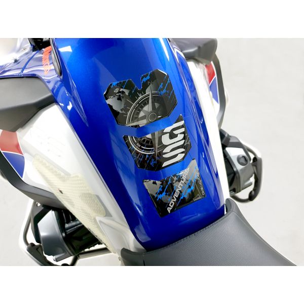 Motorcycle TankPads OneDesign Tankpad Blue Skull Black	/Blue	/Carbon Fiber	/Gray 43010818