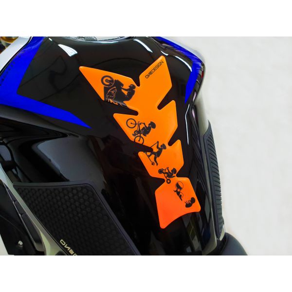 Motorcycle TankPads OneDesign Tankpad Matt Fluo Pink Black	/Fluorescent Orange 43010813