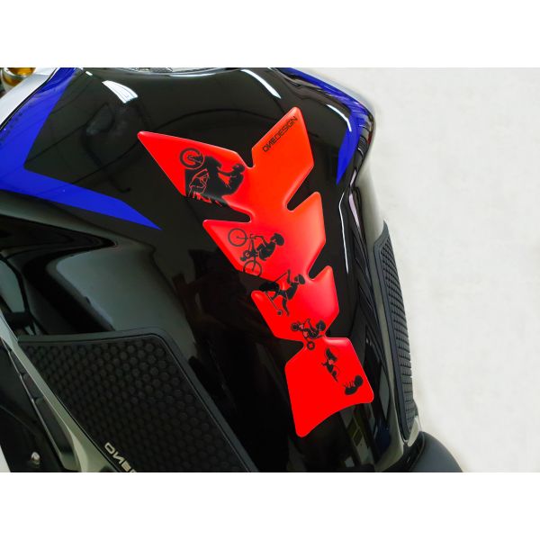 Motorcycle TankPads OneDesign Tankpad Matt Fluo Yellow Black	/Red 43010812