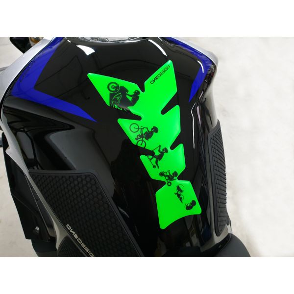 Motorcycle TankPads OneDesign Tankpad Matt Fluo Orange Black	/Fluorescent Green 43010816