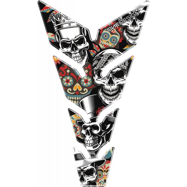Motorcycle TankPads OneDesign Tankpad Max Skulls2 Pad9p